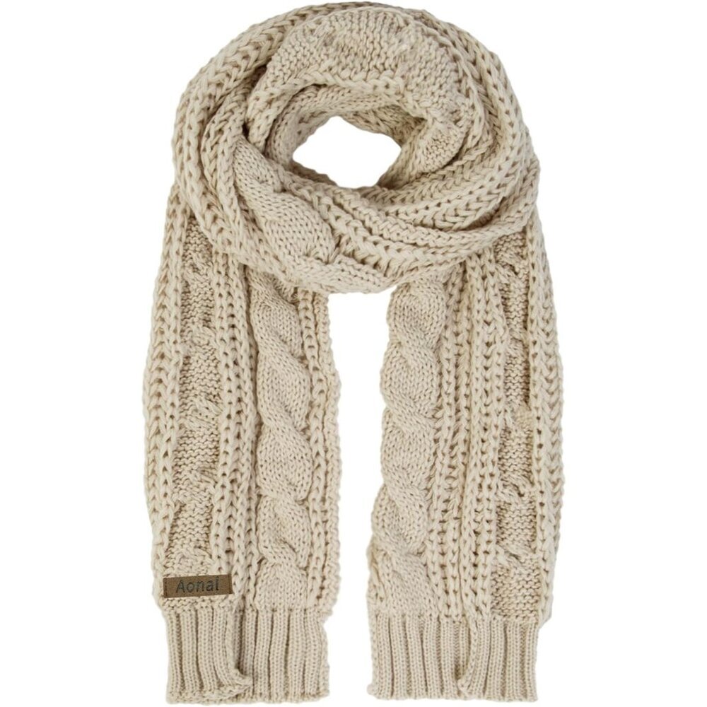 Womens Winter Scarf Cold Weather Thick Warm Cable Knit Wraps Chunky Large Soft L